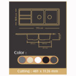 سینک ظرفشویی گرانیتی گرانیکو مدل Graniko sink G920