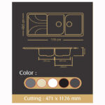 سینک ظرفشویی گرانیتی گرانیکو مدل Graniko sink G940