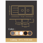 سینک ظرفشویی گرانیتی گرانیکو مدل Graniko sink G970