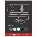 سینک ظرفشویی گرانیتی گرانیکو مدل Graniko sink G800