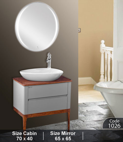 ست روشویی کابینتی کاسپین کد 1026 Caspian bathroom cabinet