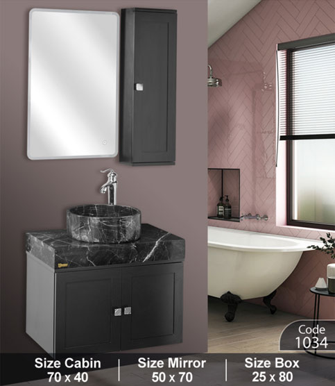 ست روشویی کابینتی کاسپین کد 1034 Caspian bathroom cabinet