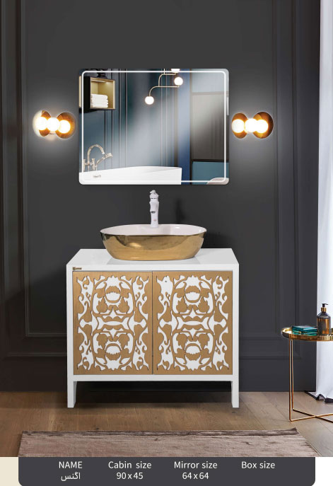 ست روشویی کابینتی مدل اگنس Caspian bathroom cabinet A
