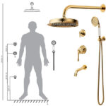 دوش حمام توکار البرز روز مدل علاءالدین Alborzrooz built-in bath tap