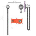 شیر توالت توکار البرز روز مدل علاالدین Alborzrooz built-in toilet tap