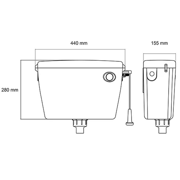 فلاش تانک روکار ایران مدل اکو Flush Tank Iran Eco