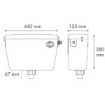 فلاش تانک روکار ایران مدل لوتوس Flush Tank Iran Lotus