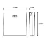فلاش تانک روکار ایران اولترا اسلیم Flush Tank Iran Ultra Slim