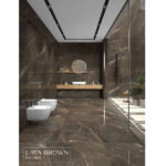 سرامیک طرح لاوا بران لوتوس Lotus Lava Brown 80*160