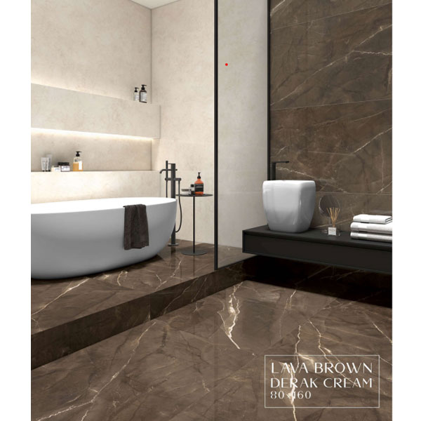 سرامیک طرح لاوا بران لوتوس Lotus Lava Brown 80*160