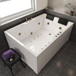وان جکوزی 2 نفره مارون برند ریتون Rhyton Maroon Jacuzzi tub