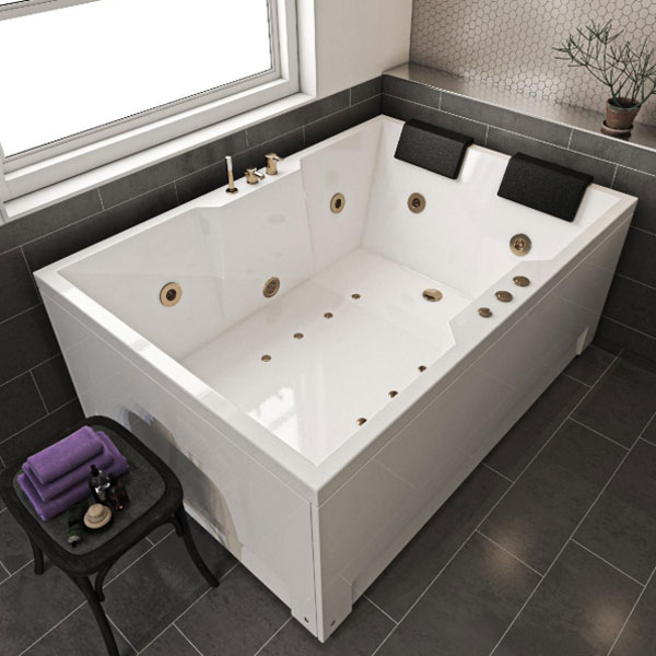 وان جکوزی 2 نفره مارون برند ریتون Rhyton Maroon Jacuzzi tub