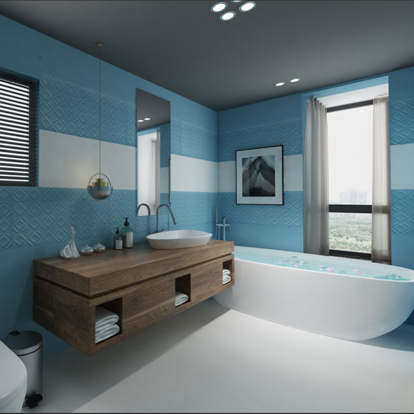 سرامیک مونو کالر آبی ریباز Ribaz Mono Color Blue 60*120