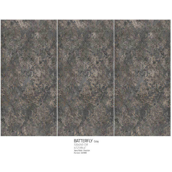 اسلب نانو پولیش باترفلای گری Batterfly Gray 120x240 هرمس نوین سرام