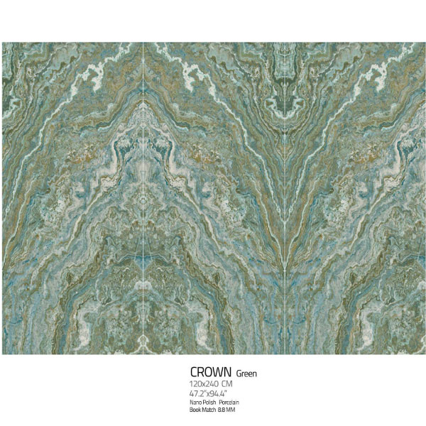 اسلب نانو پولیش کرون گرین Crown Green 120×240 هرمس نوین سرام