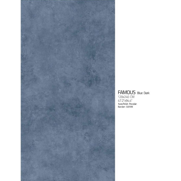 اسلب نانو پولیش فیمس بلو دارک Famous Blue dark 120×240 هرمس نوین سرام