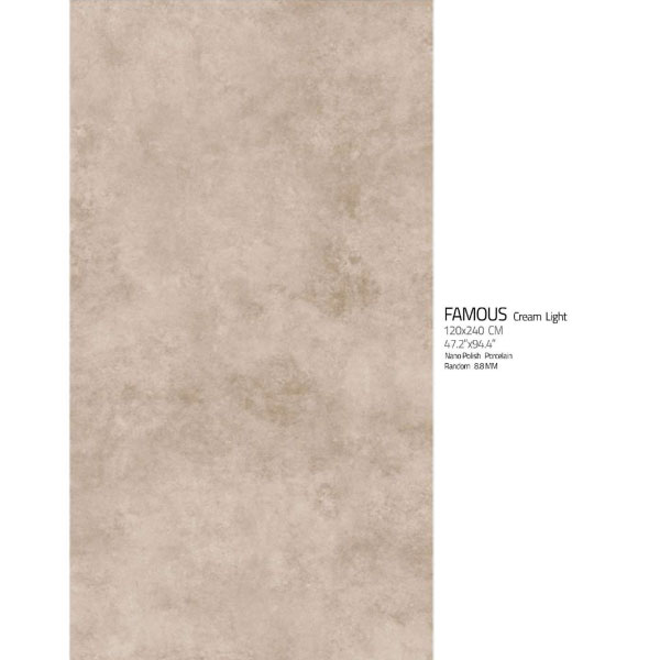 اسلب نانو پولیش فیمس کرم لایت Famous Cream 120×240 هرمس نوین سرام