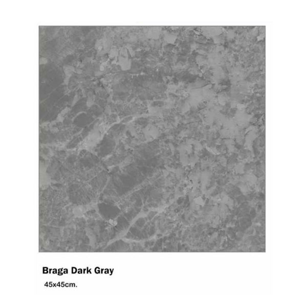 سرامیک مایسا طرح براگا دارک گری Maysa Ceramic Braga Dark Gray 45X45