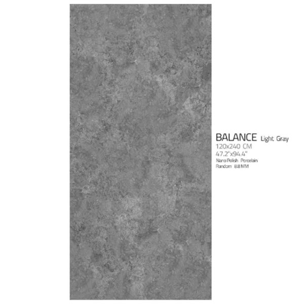 اسلب نانو پولیش بالانس لایت گری Balance Light Grey 120x240