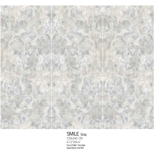 اسلب نانو پولیش اسمایل گری Smile Gray 120×240 هرمس نوین سرام