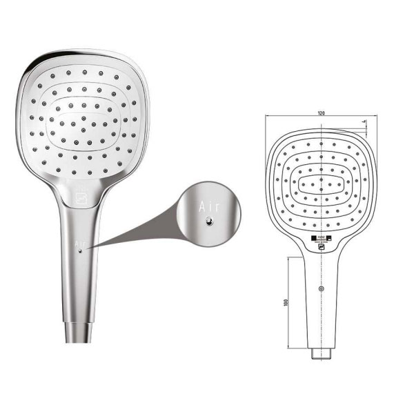 سردوش متحرک فریز شاور مدل هنزا کاهنده مصرف آب Fariz Shower